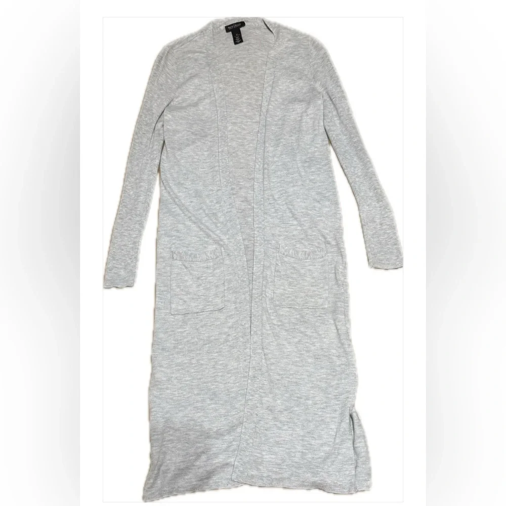 White House Black Market gray duster cardigan